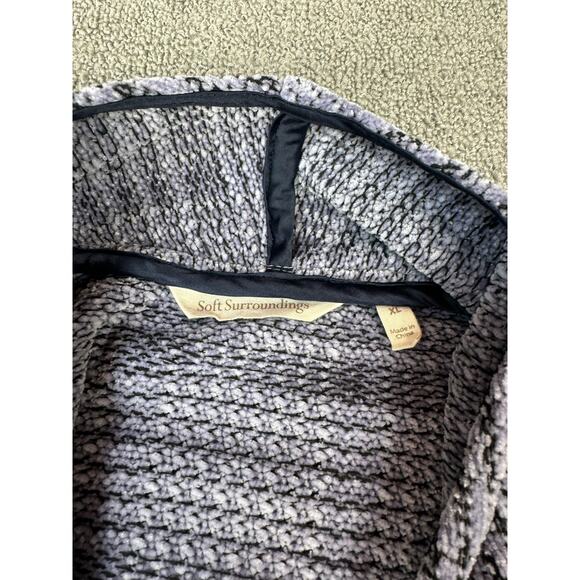 Soft Surroundings Shacket Cardigan Topper Blazer Houndstooth Purple XL - Picture 6 of 10